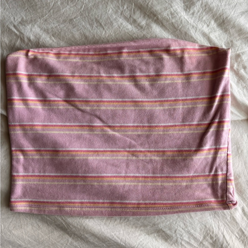 Striped Pink Tube Top